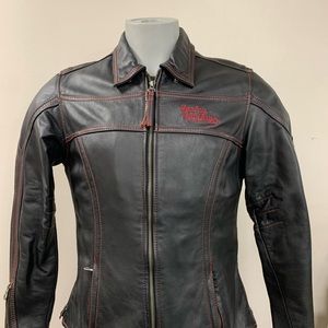 Harley Davidson Woman Fitted Leather Jacket “Medium” Rare!